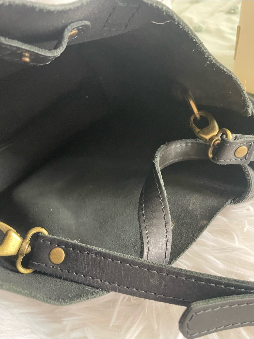 Portland Leather Black 'ALMOST PERFECT' MINI CROSSBODY - Picture 3 of 5